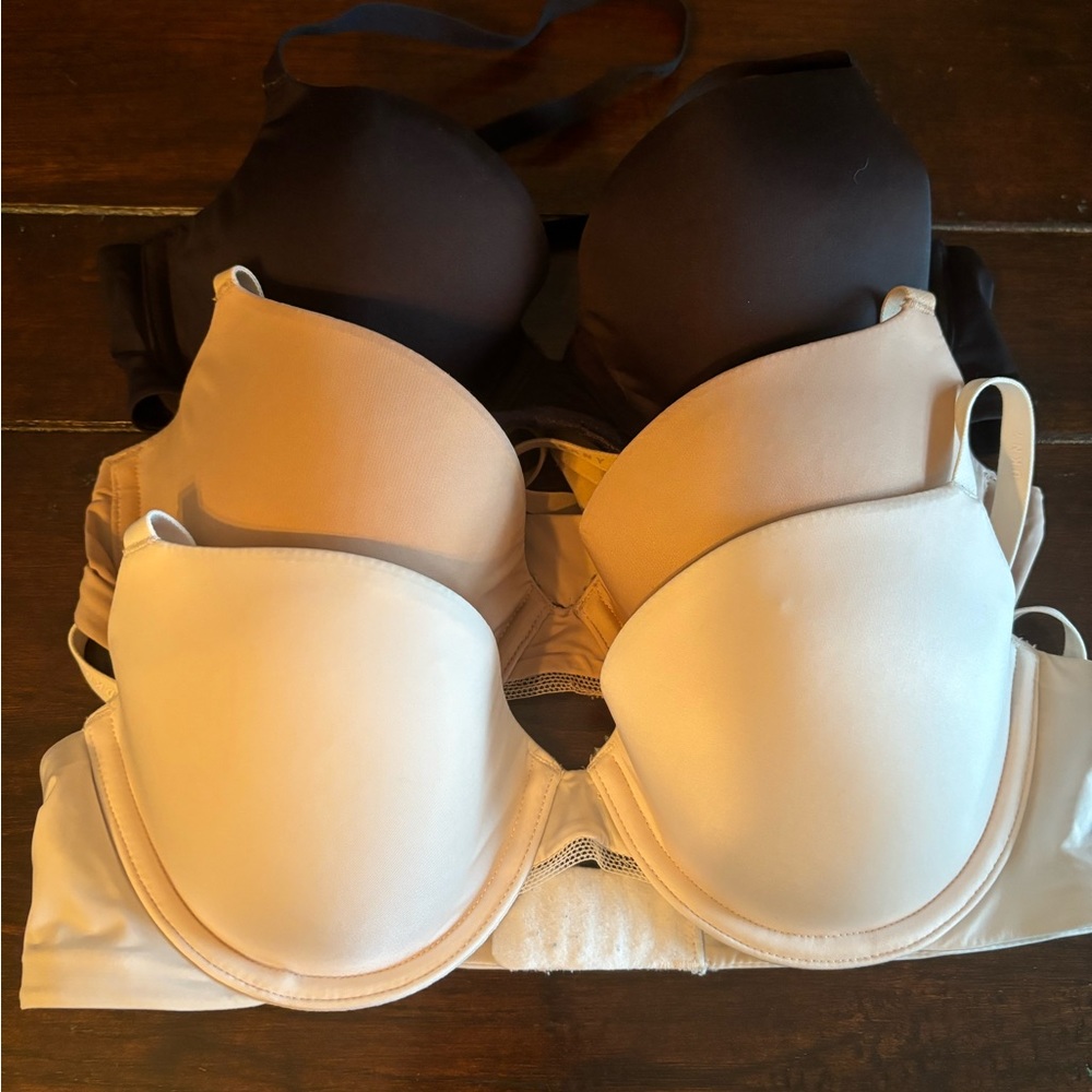 DKNY Bras- Size 34b -Black, White and Nude